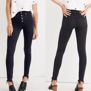 Madewell Black Distressed Ankle Jeans